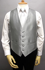 シルバー光沢ベスト