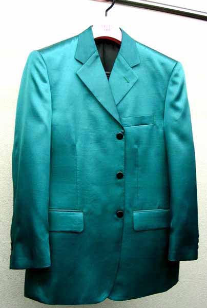 シルクシャンタン青